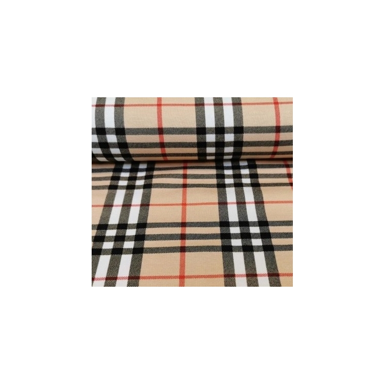 Poszewka Flanelowa- beż krata 40x40